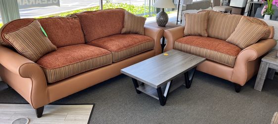 Closeout Reconditioned Sofa And Loveseat On Sale