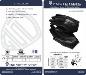 New police leather tactical duty search gloves