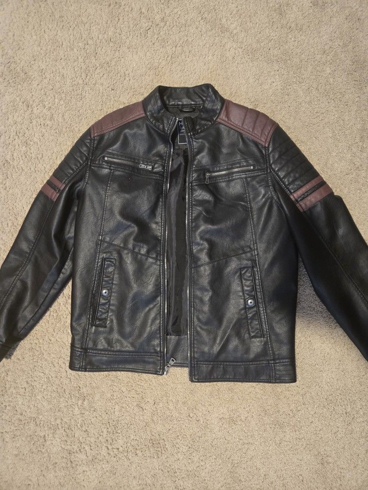 Black and Tan Leather Jacket