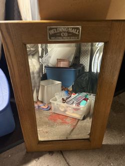 Belding Hall Co. Wood Framed Mirror