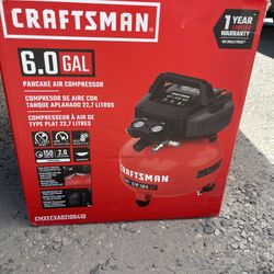 NEW CRAFTSMAN PANCAKE AIR COMPRESSOR 6.0 GAL 