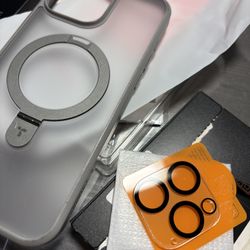 Case MagSafe with Stand Magnetic Translucent Slim For iPhone 16 Pro Max