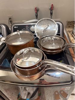 Lagostina Hammered Coppered Set