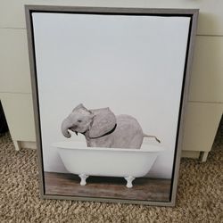 Canvas Print Elephant In Bath