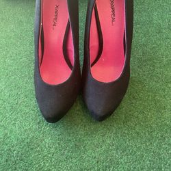 Black Pumps Heels Women Size 