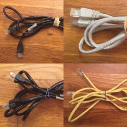 CAT5E Category 5 Ethernet Internet LAN Network Patch Router Cable Cord 5ft 6ft