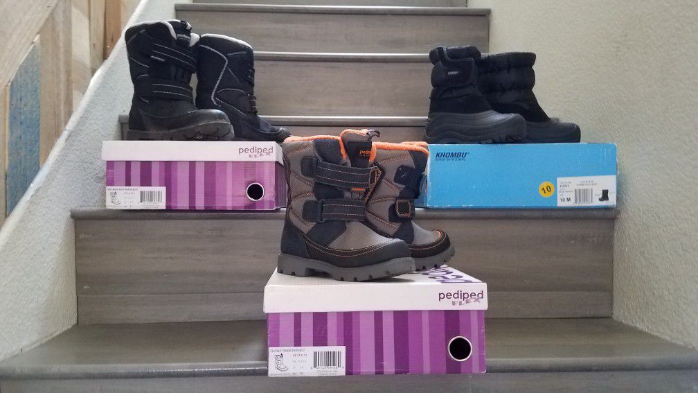 3 pair for $50 Kids snow boots