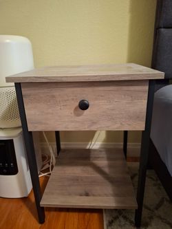 (2) Nightstands with Drawer and Shelf -$75
