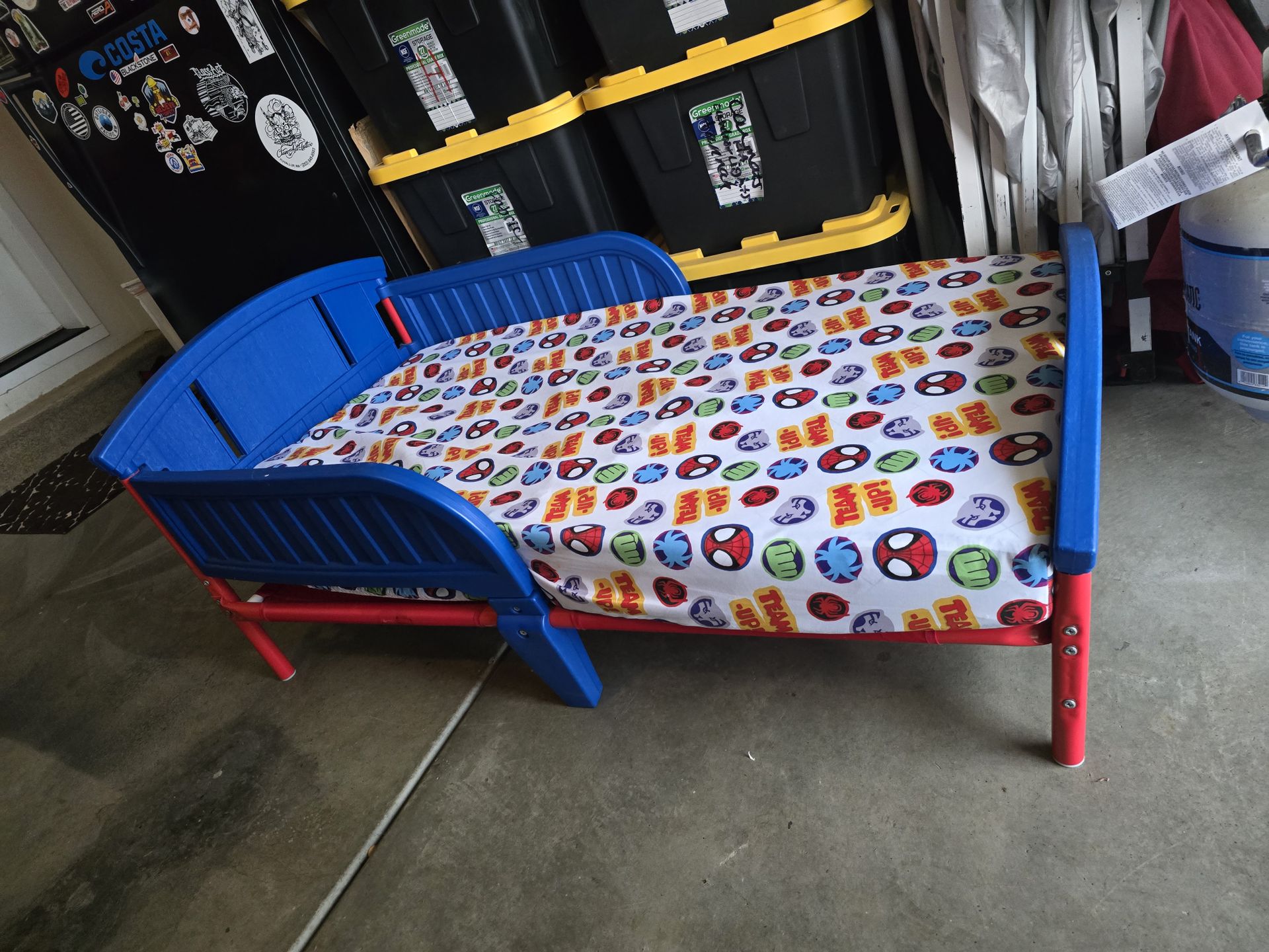 Toddler bed and mattress