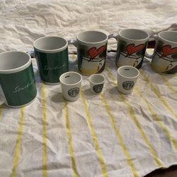 Starbucks Coffee Cup/Shot Glass Lot Of 8