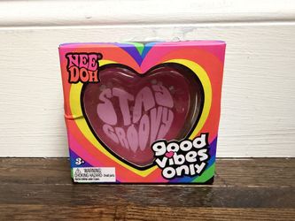 NeeDoh Good Vibes Only Glitter Heart AUTHENTIC - Pink - Stay Groovy
