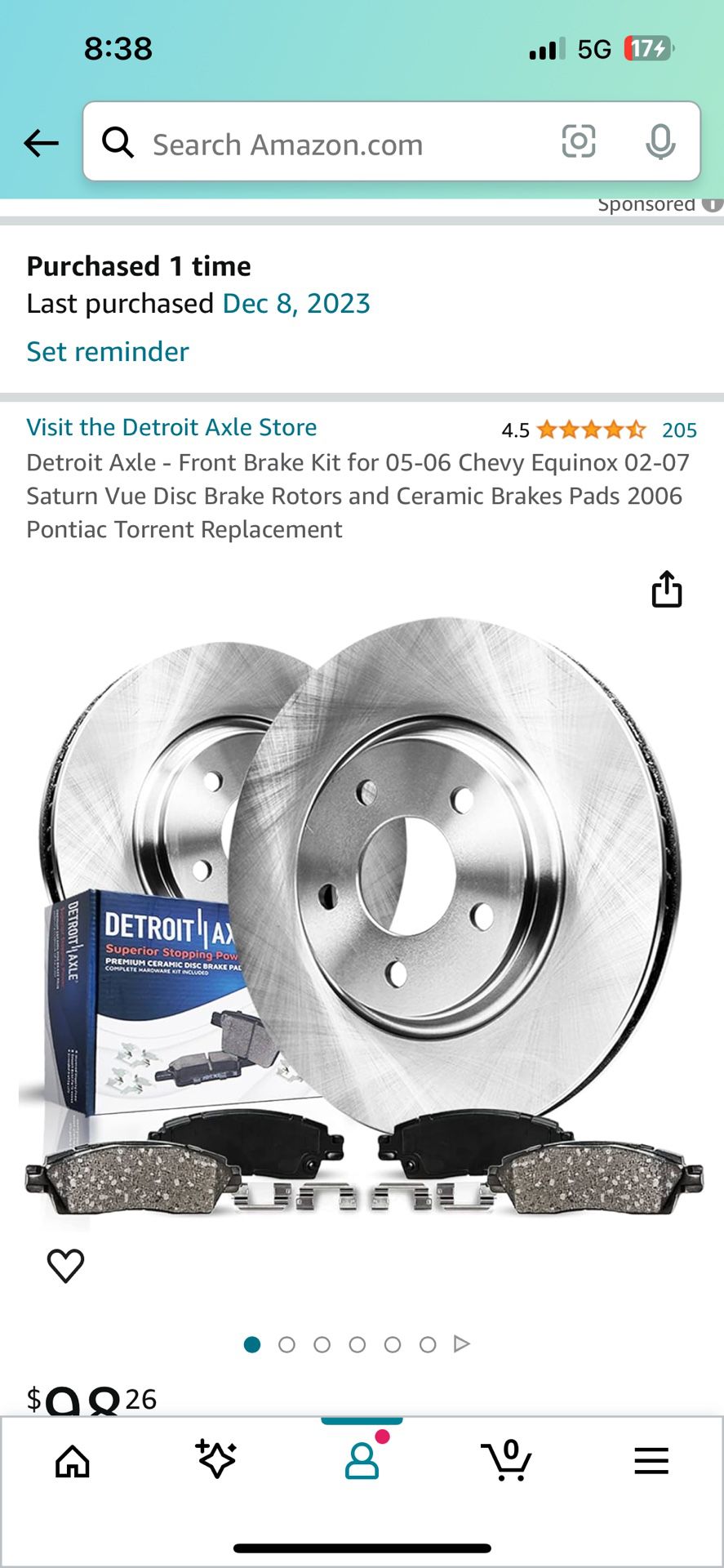 BRAND NEW brakes, rotors , and struts 