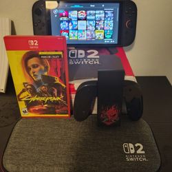 Switch 2 With Case Cyberpunk 2077 And All Accessories 
