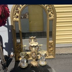 Candle Holders And Mirror