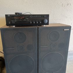 Yamaha Stereo Receiver And Pioneer Speakers 