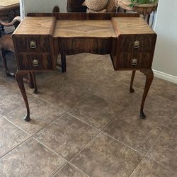 Burl Wood Desk Vanity