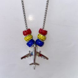 Southwest Airlines Colored Airplane Necklace