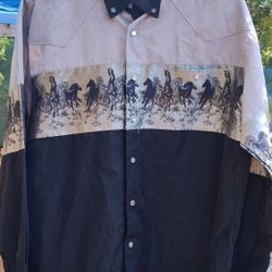 Men's Western Print Shirt 