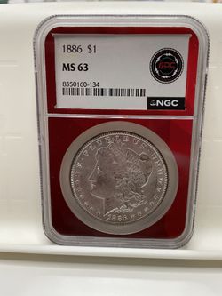 1886 Morgan Silver Dollar Graded MS63
