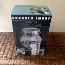 Sharper Image Digital Coin Money Counting Jar Bank   - New in Open Box