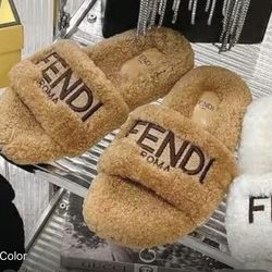 Fendi women's sandals color brown size 39 with box