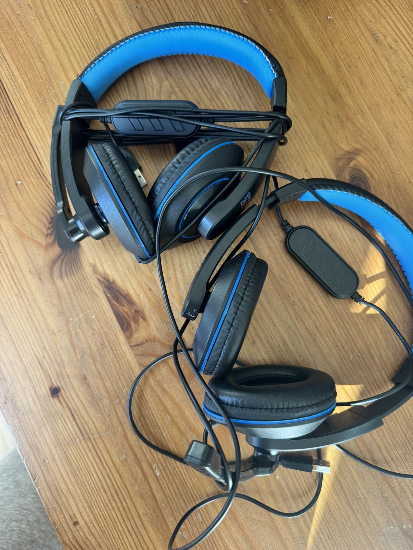 2 USB Gaming Headsets w/ Mics – PC Gaming, Roblox, Discord, Zoom – Kids/Teen Lot