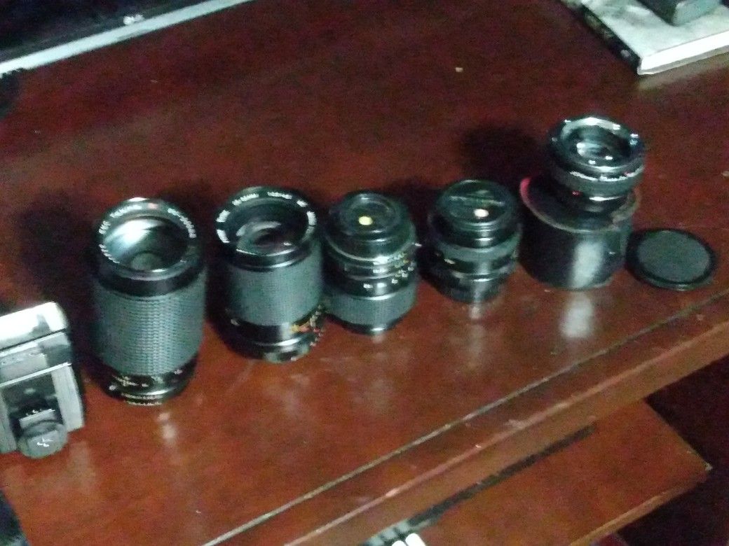 Lot Of 35mm Lenses + Olympus Flash