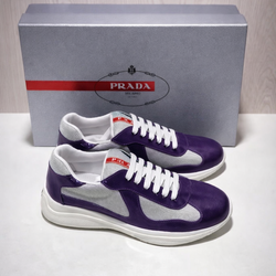 Prada purple and white trainers