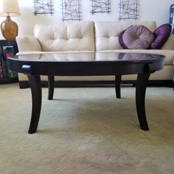 Mid Century Modern Wooden / Glass Brown Coffee Table