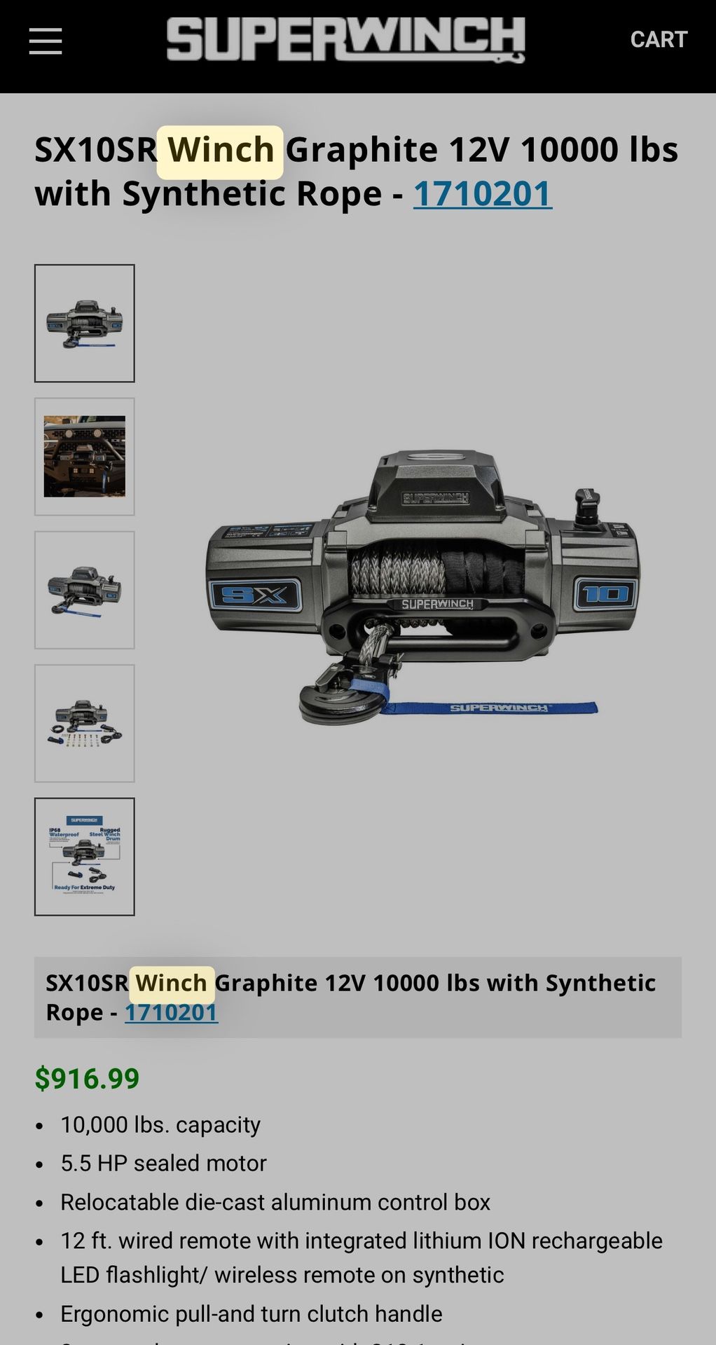 Superwinch Sx10sr