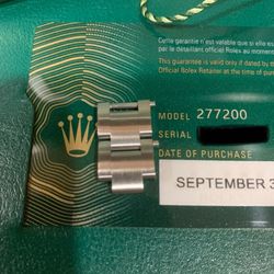 Rolex Oyster Perpetual 277200  / 31mm