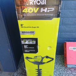 EARTH AUGER RYOBI 40V BATTERY AND CHARGER INCLUDED 