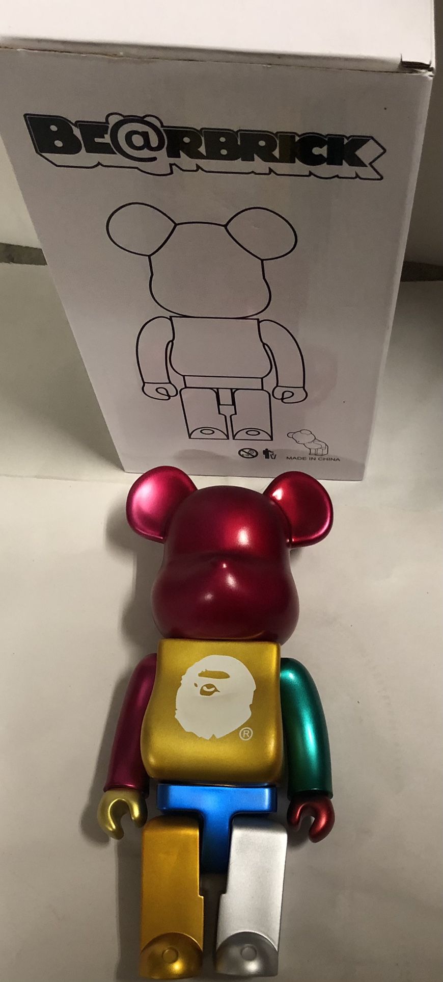 Be@rbrick 400 Multi-Color w/Bape Logo