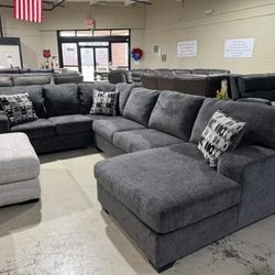 Ashley Smoke Gray Sectional Couch 