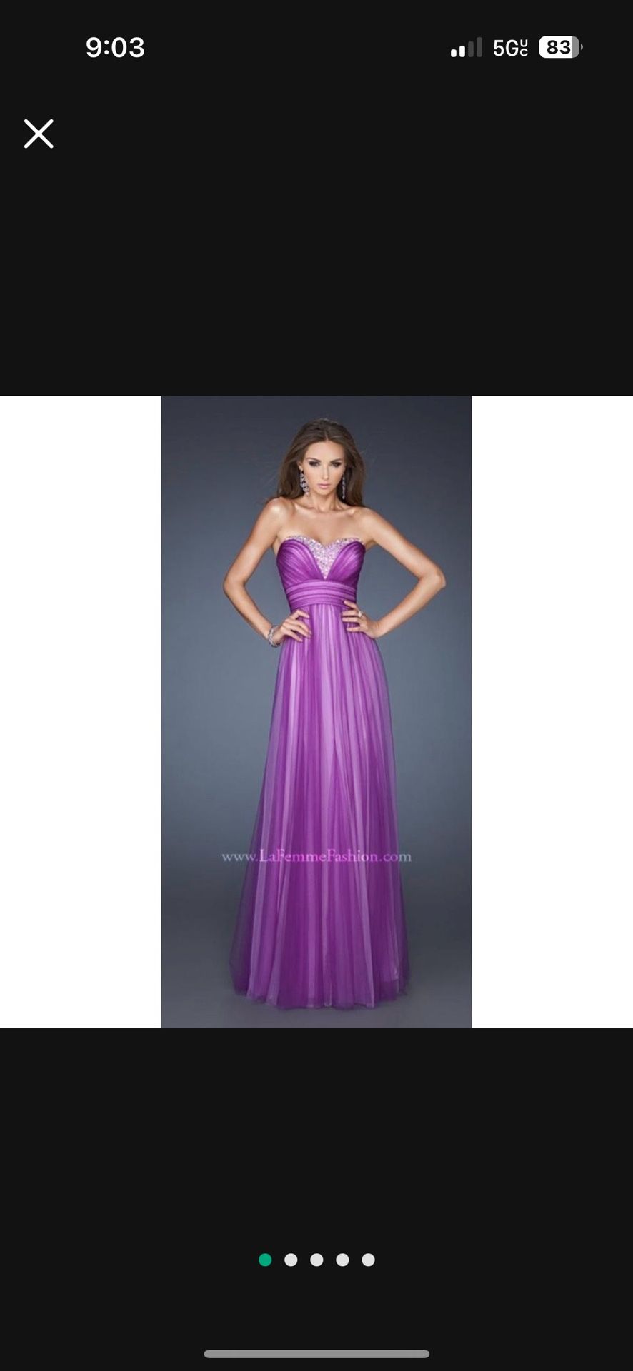 La Femme Purple Dress Size 0