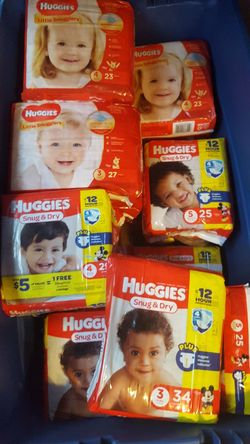 Huggies packa of diapers