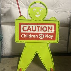 Safety Sign Caution Children at Play Double-Sided