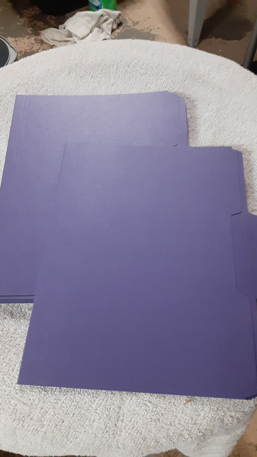 PURPLE FILE FOLDERS