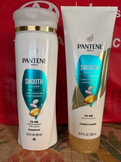 Pantene smooth & sleek shampoo & conditioner