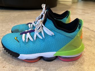 Nike LeBron 16 Teal Low Basketball Airmax Trainer 2 2019 Men’s 8 Women’s 9.5 Sneakers Shoes 