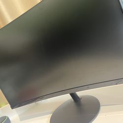 KOORUI 24-Inch Curved Computer Monitor- Full HD 1080P 60Hz Gaming Monitor 1800R LCD Monitor HDMI VGA, Tilt Adjustment, Eye Care, Black 24N5C