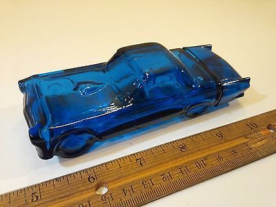 1/5 Vintage Avon Thunderbird '55 Deep Woods After Shave blue glass ford 1955 antique