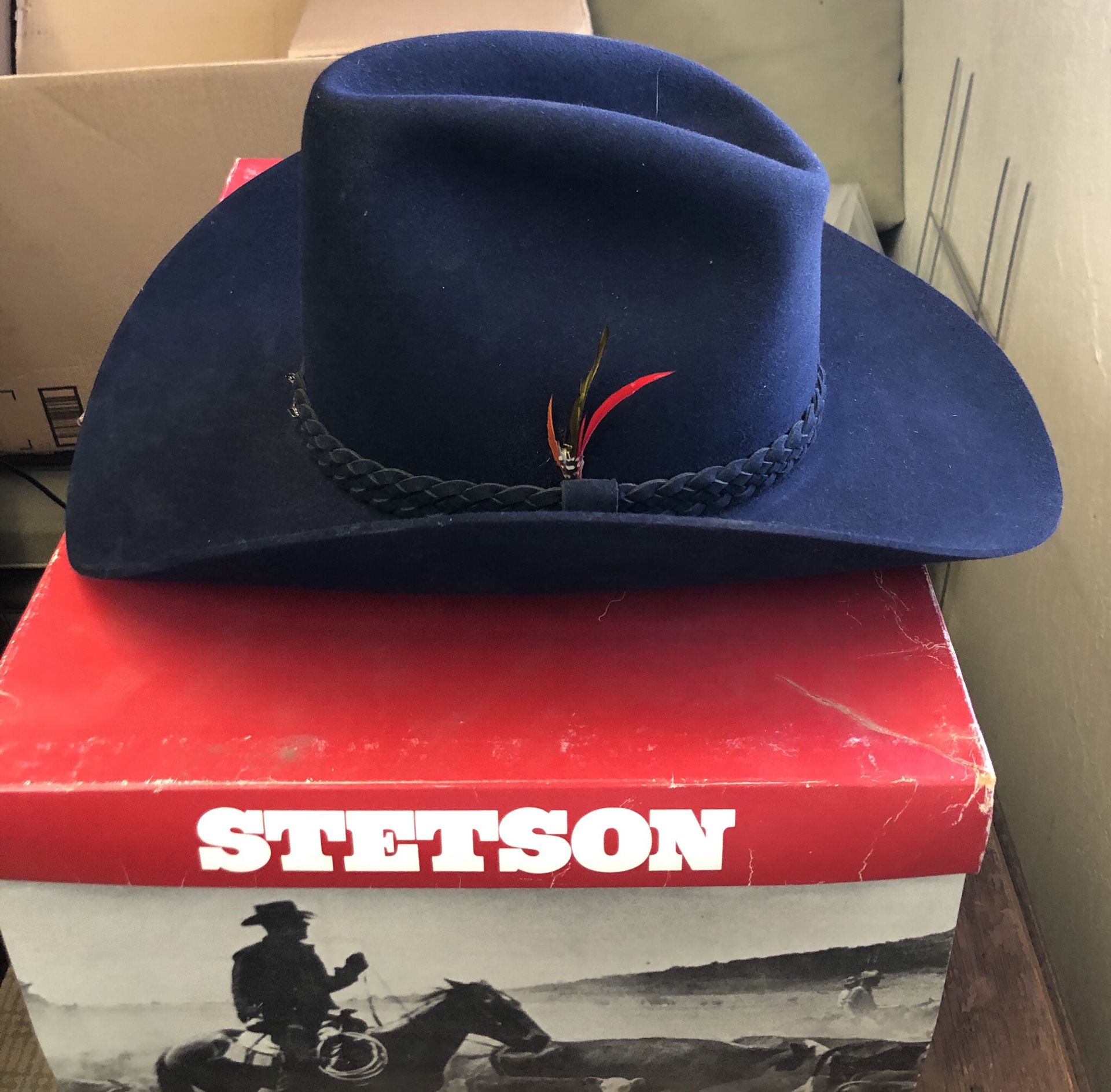 RARE Vintage Navy Blue STETSON Cowboy Hat