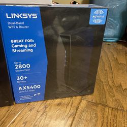 Linksys AX5400 Dual Band WiFi 6 Router - Black (E9450)