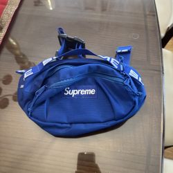 Blue supreme fanny pack