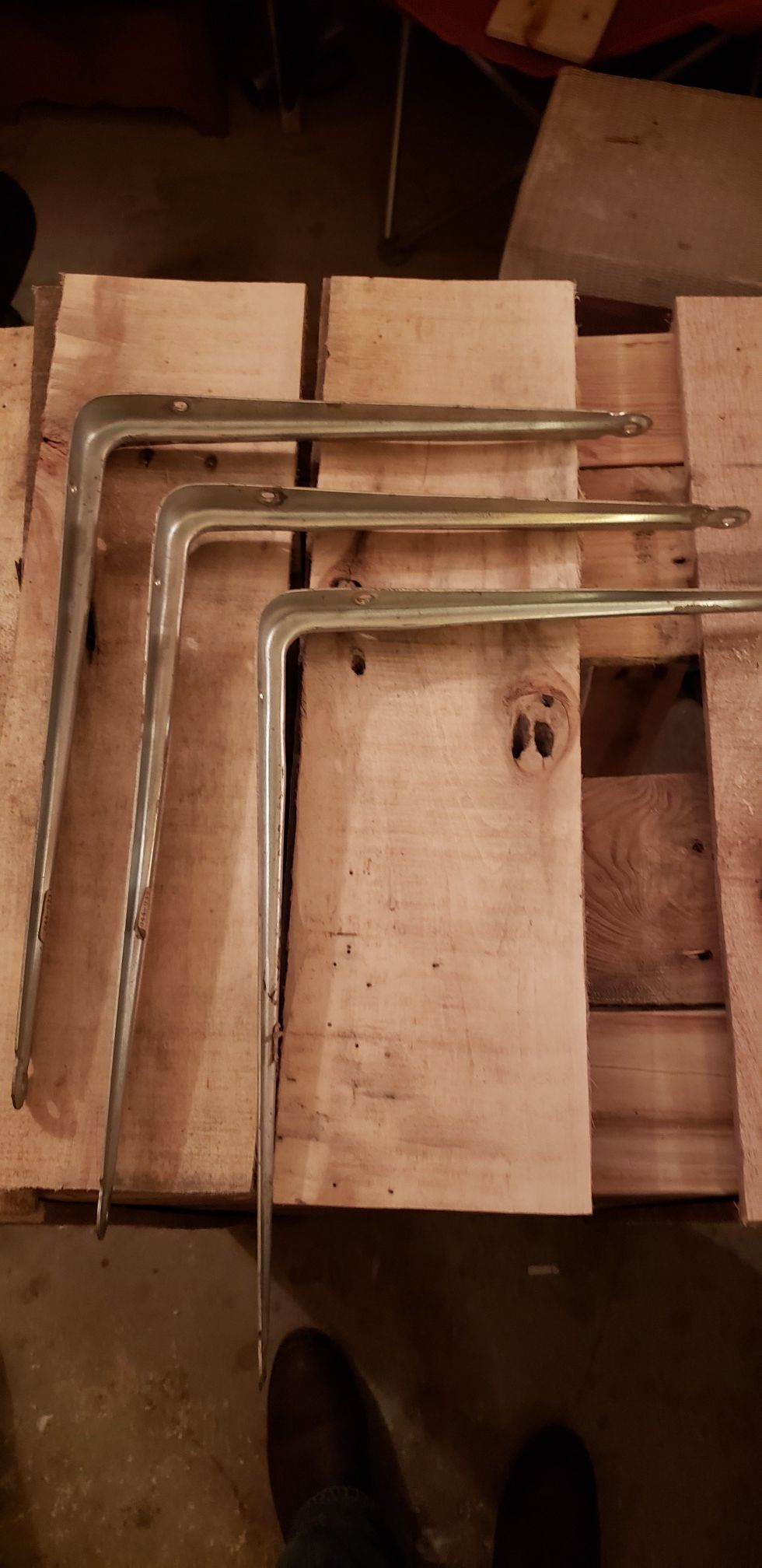 L shape shelf brackets