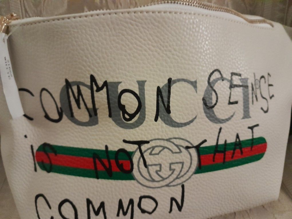 DESIGNER GG COMMON SENSE IS NOT THAT COMMON FANNY PACK / WAIST BAG / PURSE