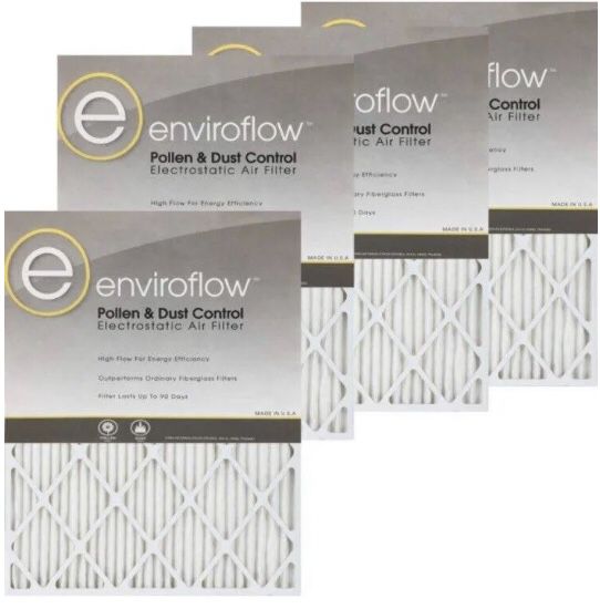 Enviroflow 18x24x1 air filters, 4pak