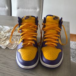 Nike Yellow And Purple Dunks