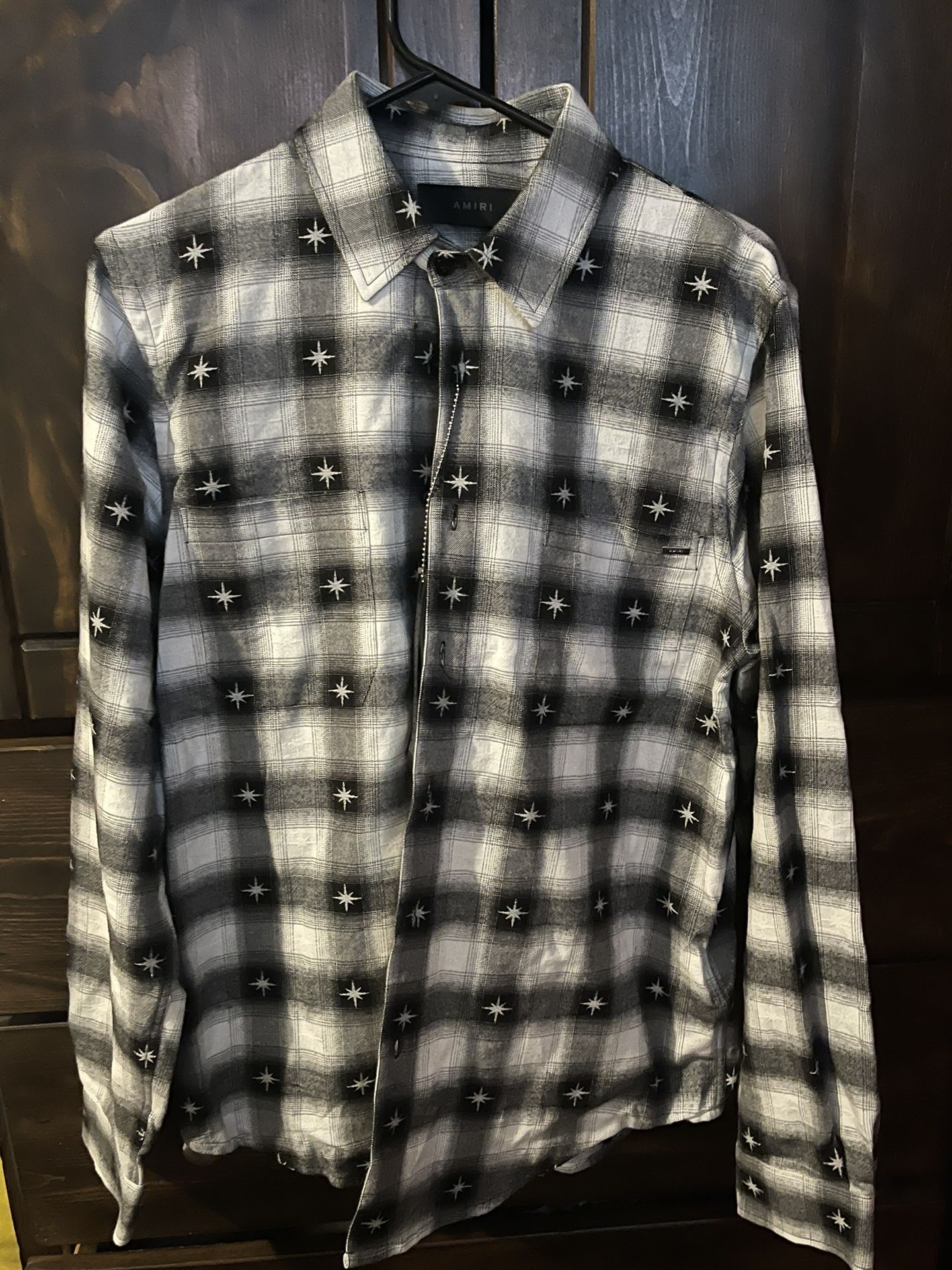 amiri flannel long sleeve shirt